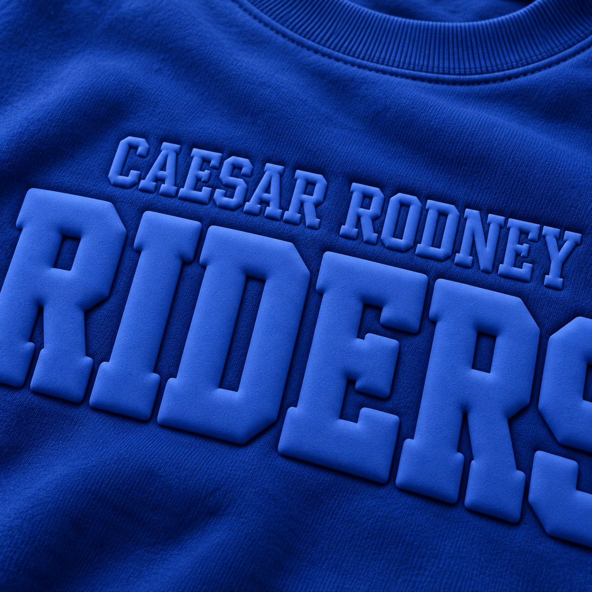 Caesar Rodney RIDERS Puff Crewneck Sweatshirt Blue