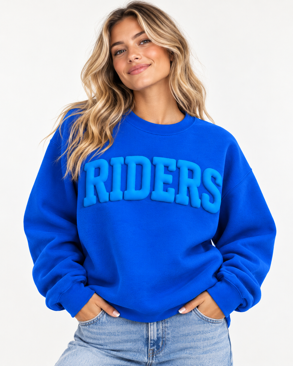 Caesar Rodney RIDERS Puff Crewneck Sweatshirt